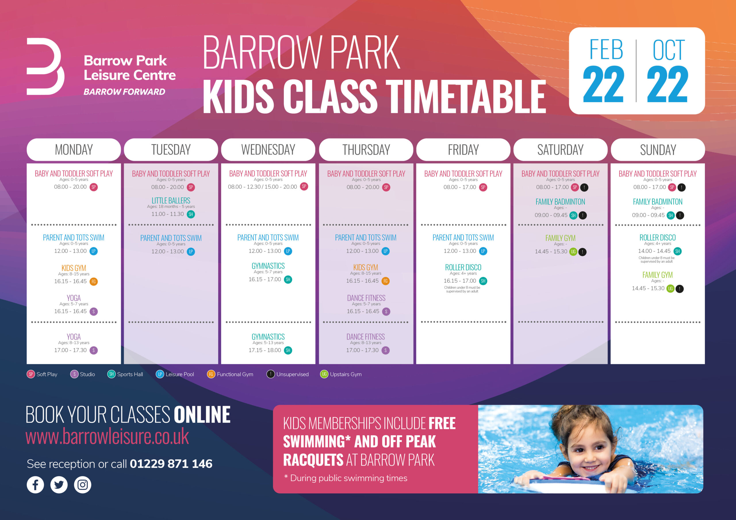 Barrow Kids Class Timetable
