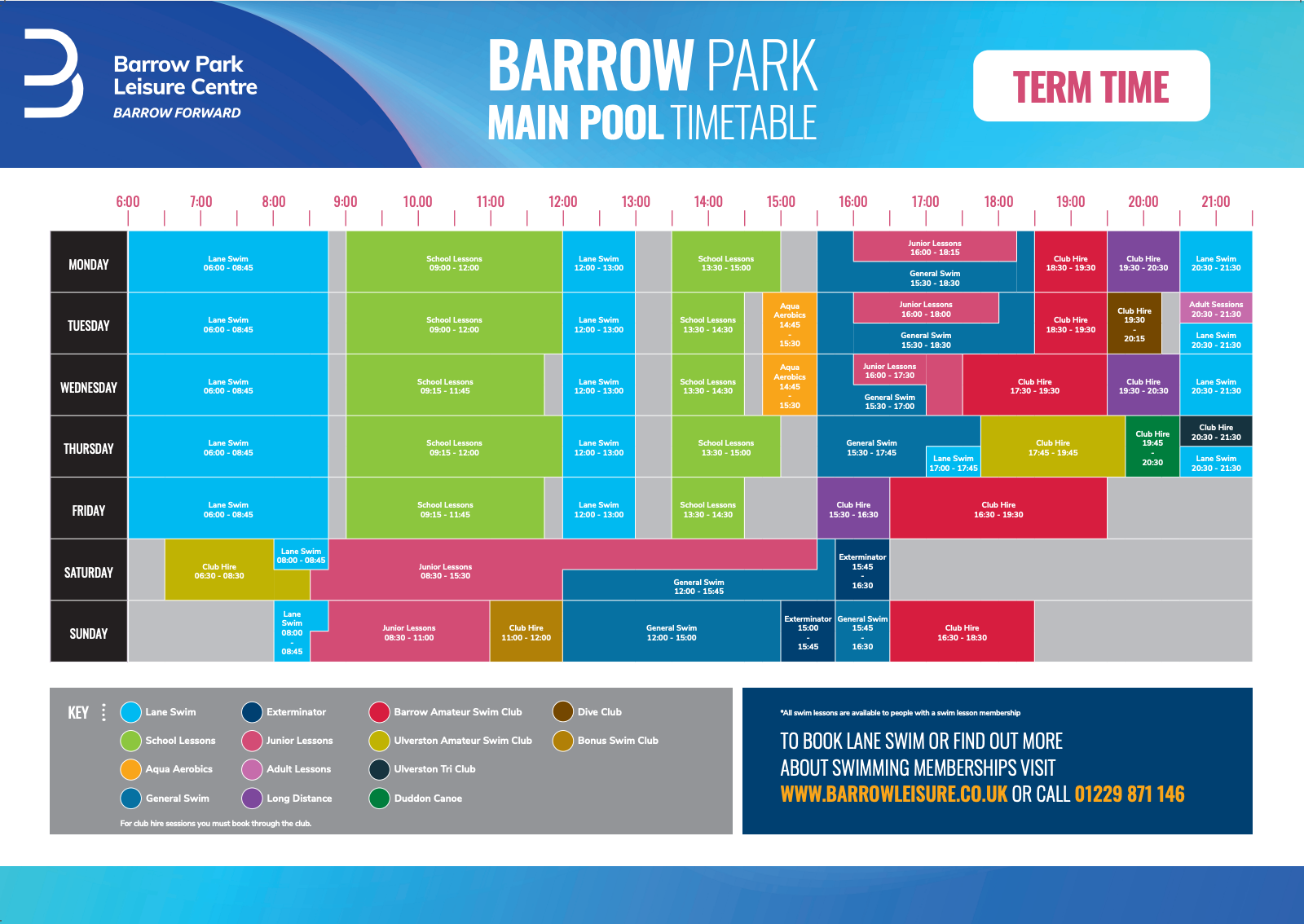 Barrow Kids Class Timetable