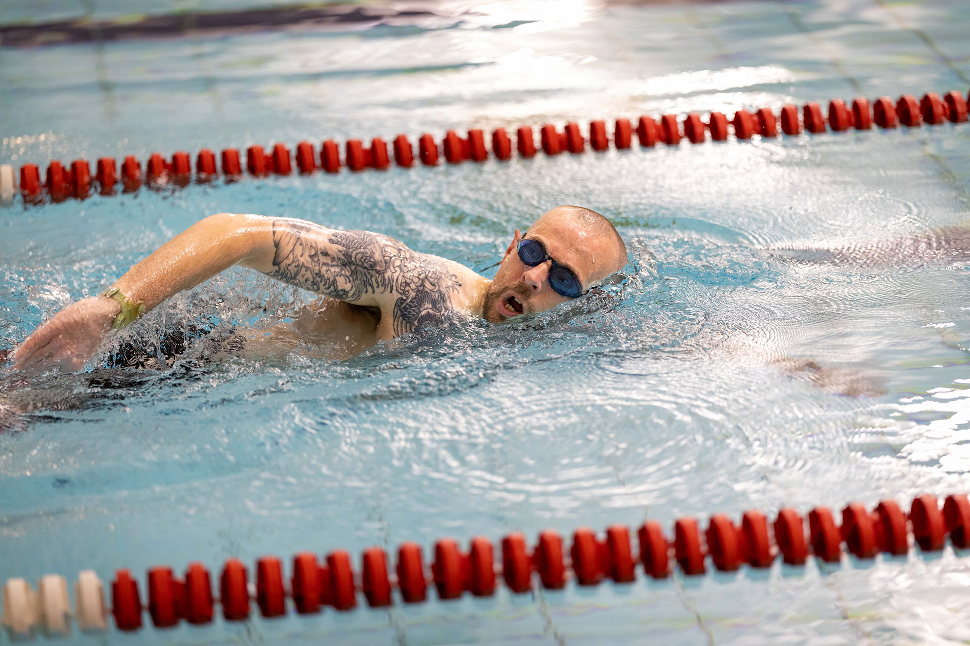 Man completes Lane swim at Barrow Leisure centre